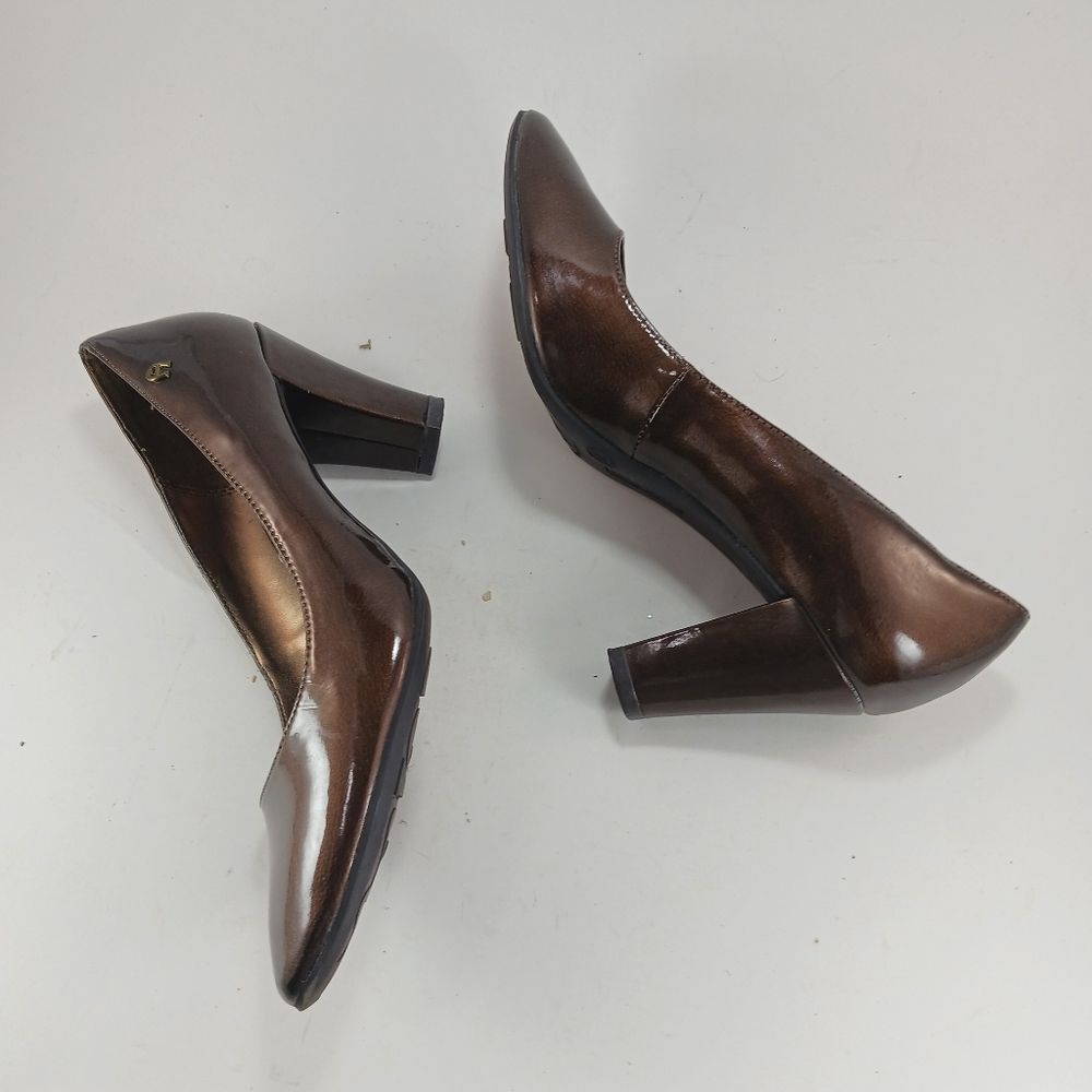 Etienne Aigner Womans Haven Pumps/ Heels Patent Brown Shimmer Size 7.5......... - Picture 12 of 12